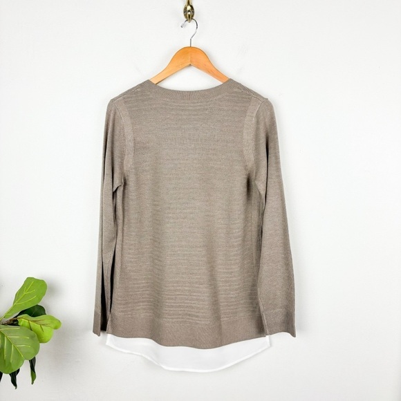 Hilary Radley Mocha V-Neck Sweater Sz M - Picture 4 of 9
